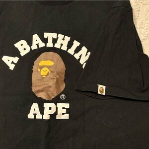 A Bathing Ape black shorts sleeve shirt size 2xl